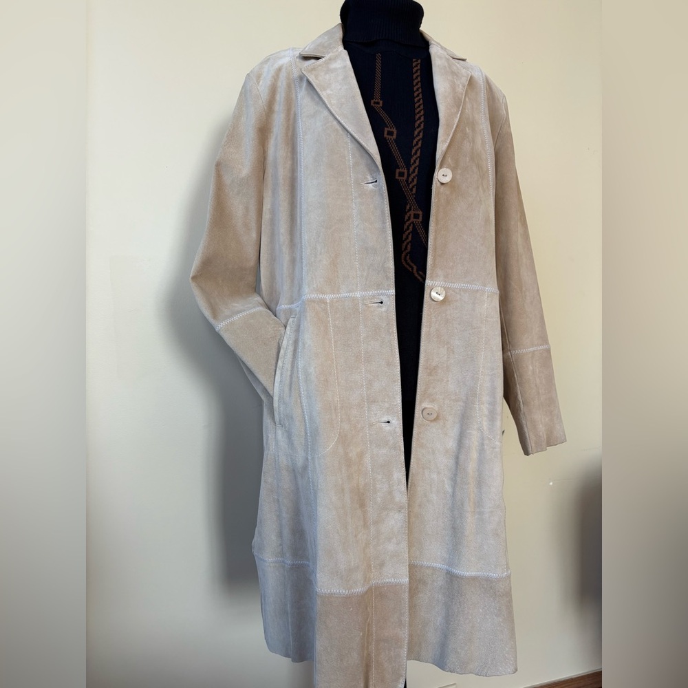 Wilson Leather - Pelle Studio - Genuine Suede Trench Coat - Size 1X - Picture 2 of 15